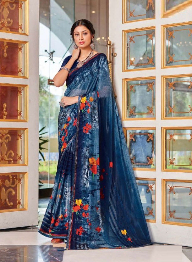 Saroj Dolly Soft Printed Ethnic Wear Satin Latest Designer Saree Collection